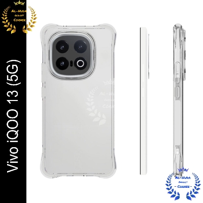 Picture of Shockproof & Transparent Crystal Clear Back Cover Case / Matte Protective Lens Flexible Back Cover for vivo iQOO 13 5G | Slim Silicone Cover with Soft Lining Shockproof Full Body Bumper Case