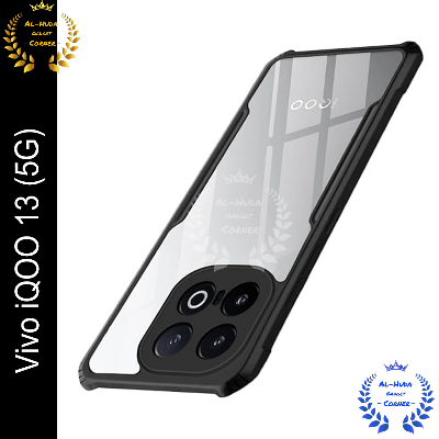 Picture of Shockproof & Transparent Crystal Clear Back Cover Case / Matte Protective Lens Flexible Back Cover for vivo iQOO 13 5G | Slim Silicone Cover with Soft Lining Shockproof Full Body Bumper Case