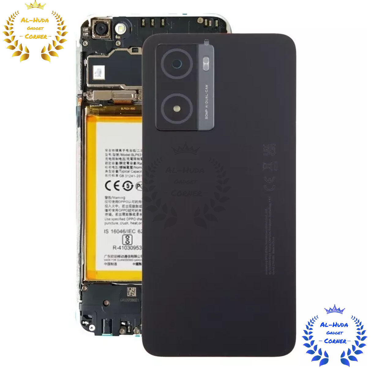 Picture of Original For OPPO A77 Battery Cover Door Back Housing Rear Case For OPPO A77 Battery Door Replacement Parts + Camera Lens
