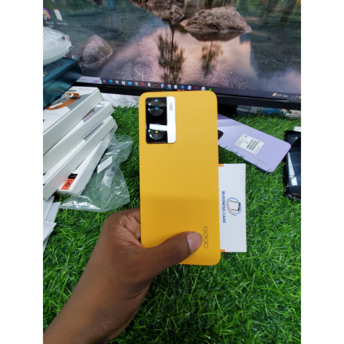 Picture of Original For OPPO A77 Battery Cover Door Back Housing Rear Case For OPPO A77 Battery Door Replacement Parts + Camera Lens