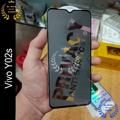 Picture of Privacy glass For Vivo Y02s Tempered Gorilla Glass Privacy Screen Protector