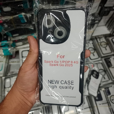 Picture of Xundd Back Cover for TECNO Spark Go 1 / Tecno Pop 9 4G / Tecno Spark Go 2025 Transparent Hybrid Hard PC Back Bumper