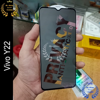 Picture of Privacy glass For  Vivo Y22 Tempered Gorilla Glass Privacy Screen Protector