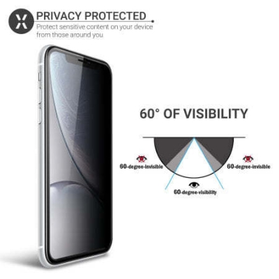 Picture of Privacy glass For  Vivo Y22 Tempered Gorilla Glass Privacy Screen Protector