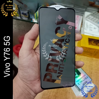 Picture of Privacy glass For Vivo Y76 5G Tempered Gorilla Glass Privacy Screen Protector