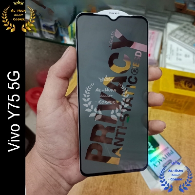 Picture of Privacy glass For Vivo Y75 5G Tempered Gorilla Glass Privacy Screen Protector