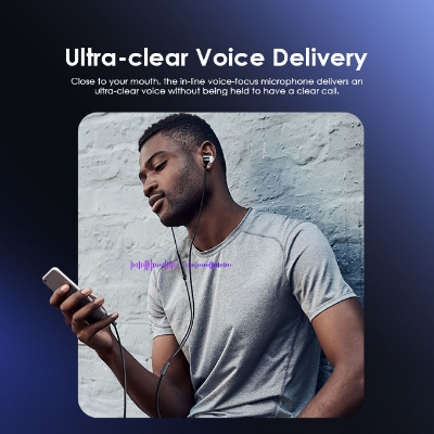 Picture of Oraimo OEP-E40 Bass Stereo In Ear Earphone - Black