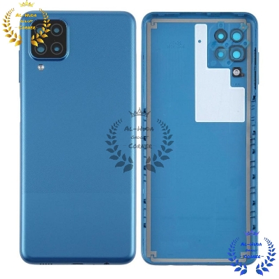 Picture of Replacement Back Panel for Samsung Galaxy A12 Battery Back Door with camera glass.