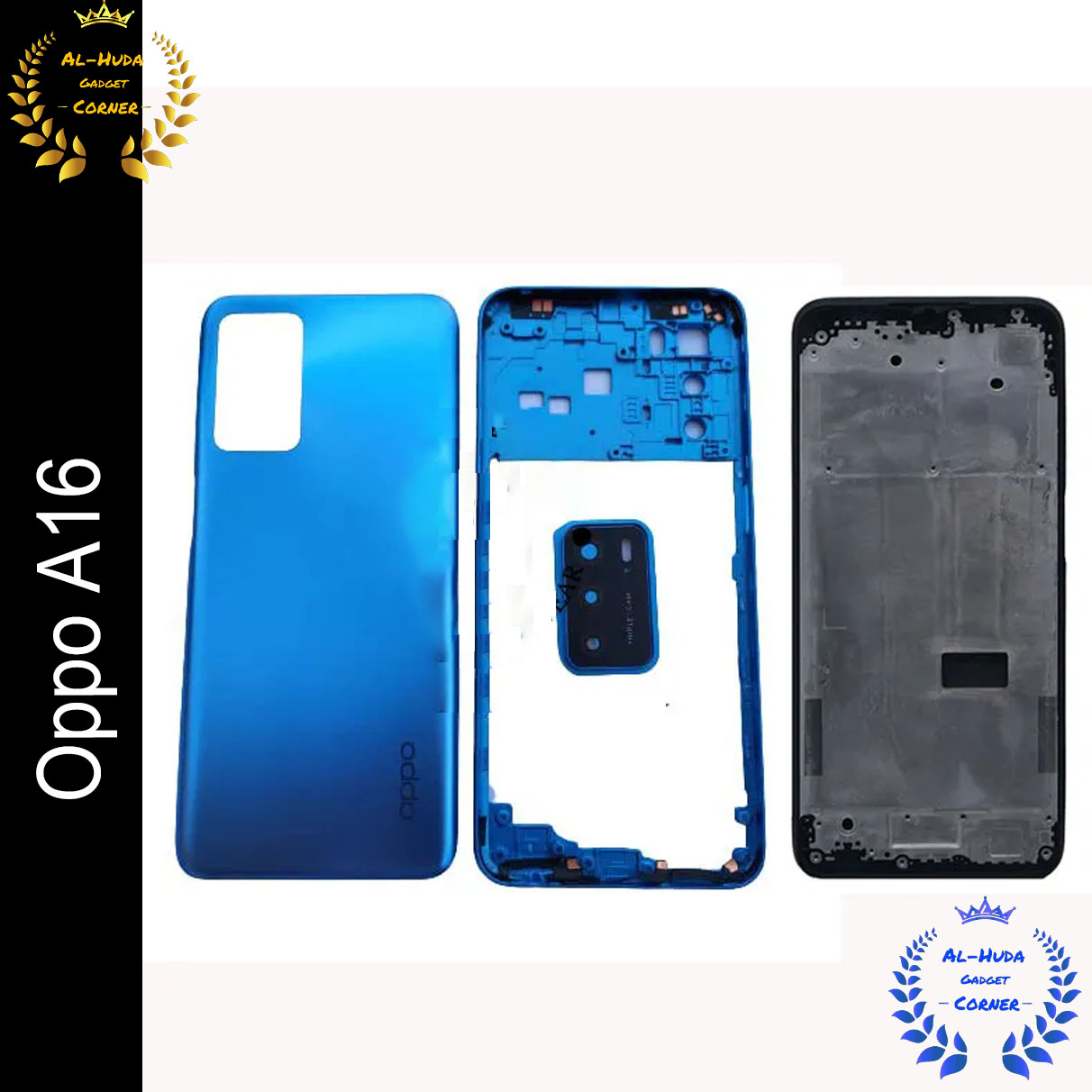 Picture of Quality-Full Replacement Full Body Housing for Oppo A16 Body Panel With Side Frame and Camera Lens