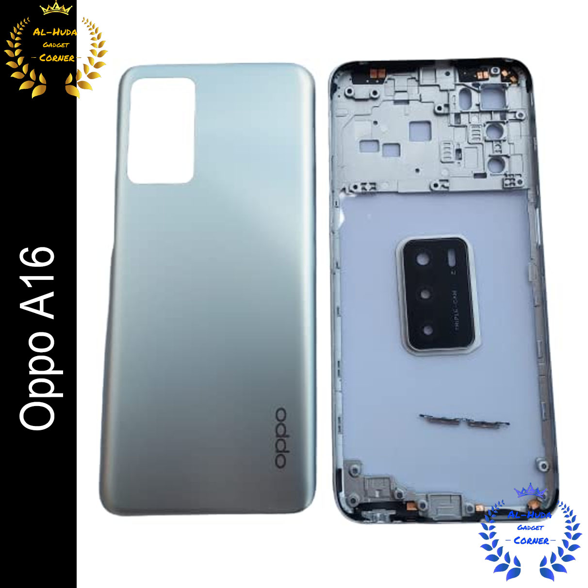Picture of Quality-Full Replacement Full Body Housing for Oppo A16 Body Panel With Side Frame and Camera Lens