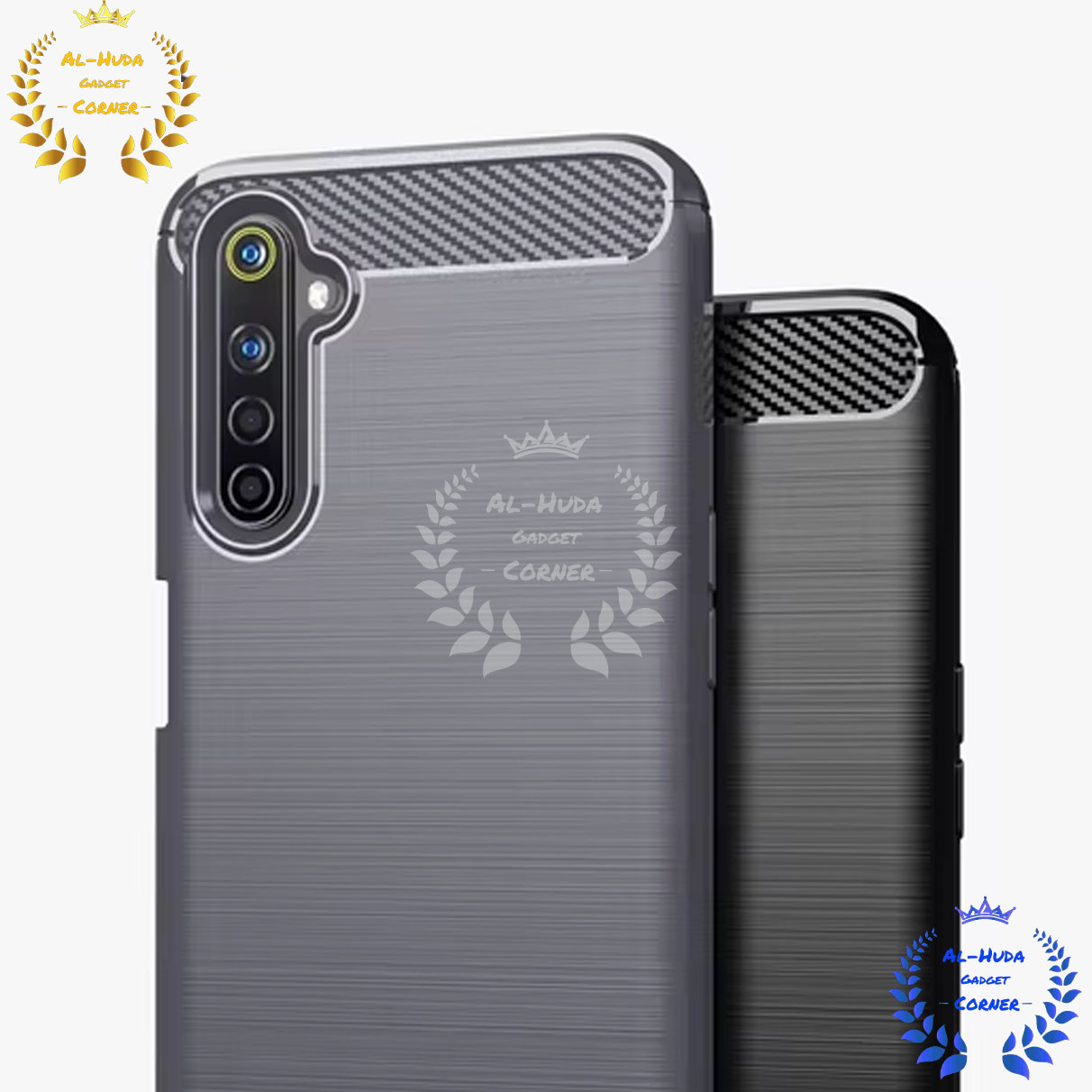 Picture of Spigen cover For Realme 6 Carbon Fiber Back cover Soft Slim Fashion Non-Slip Protective Carbon Fiber Phone Case