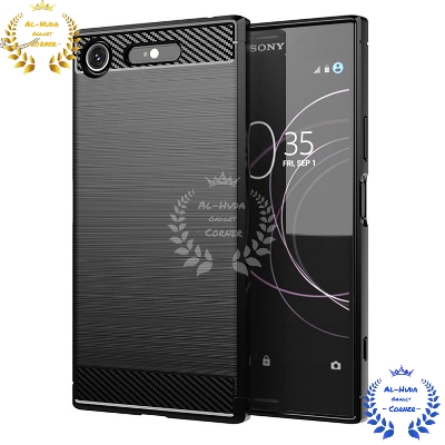 Picture of Spigen cover For Sony Xperia XZ1 Carbon Fiber Back cover Soft Slim Fashion Non-Slip Protective Carbon Fiber Phone Case
