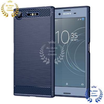 Picture of Spigen cover For Sony Xperia XZ1 Carbon Fiber Back cover Soft Slim Fashion Non-Slip Protective Carbon Fiber Phone Case
