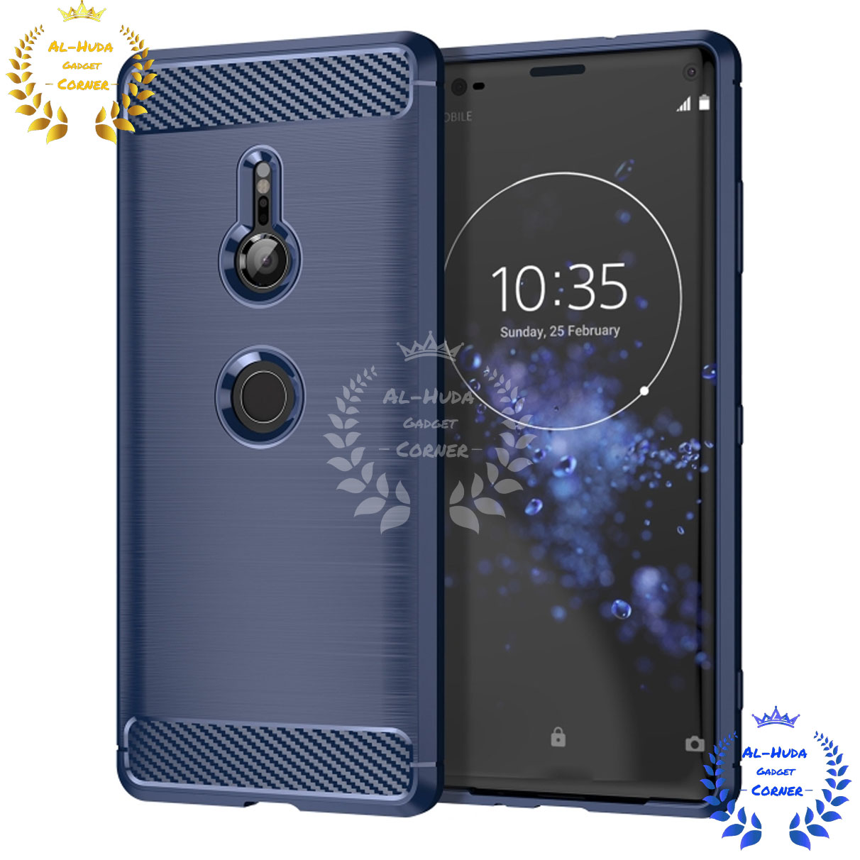 Picture of Spigen cover For Sony Xperia XZ3 Carbon Fiber Back cover Soft Slim Fashion Non-Slip Protective Carbon Fiber Phone Case