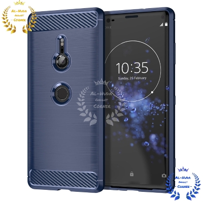Picture of Spigen cover For Sony Xperia XZ3 Carbon Fiber Back cover Soft Slim Fashion Non-Slip Protective Carbon Fiber Phone Case