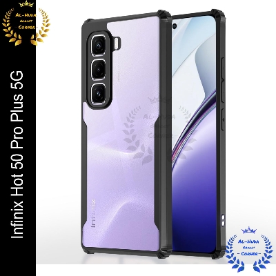 Picture of Xundd Back Cover for Infinix Hot 50 Pro Plus 5G Transparent Hybrid Hard PC Back Bumper