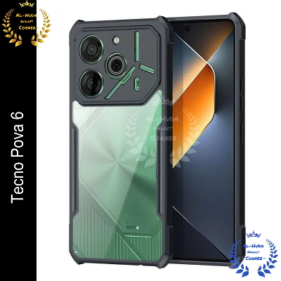 Picture of Orginal Xundd Back Cover for Tecno Pova 6 Transparent Hybrid Hard PC Back Bumper