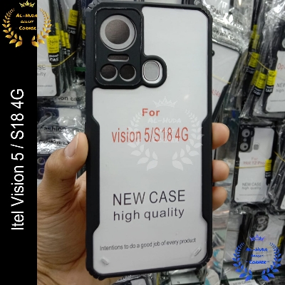 Picture of Xundd Back Cover for Itel Vision 5 / itel S18 Transparent Hybrid Hard PC Back Bumper