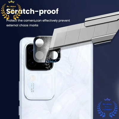 Picture of vivo V30 Pro 5G Back 9H Full Camera Lens Protector Rear 9H 3D Camera Lens Protector,Upgraded HD,Clear Scratch Resistant [With Photo Friendly Flash Cut]