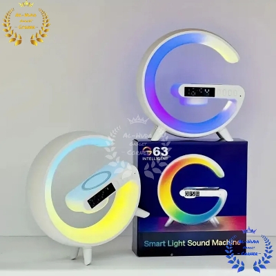 Picture of G63 Smart Light Sound Speaker Machine Fast Charging Alarm Clock 7-Color RGB Music Player Speaker