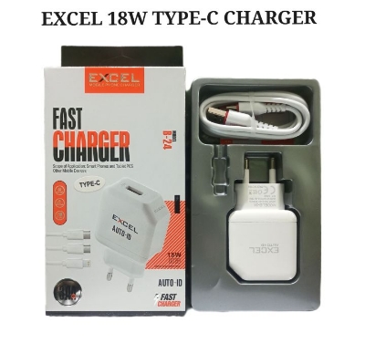 Picture of Excel Fast Charger Travel Charger Travel Adapter Fast Charging 3.1A Max Quick Excel Micro Usb+Typ C Charger - Charger