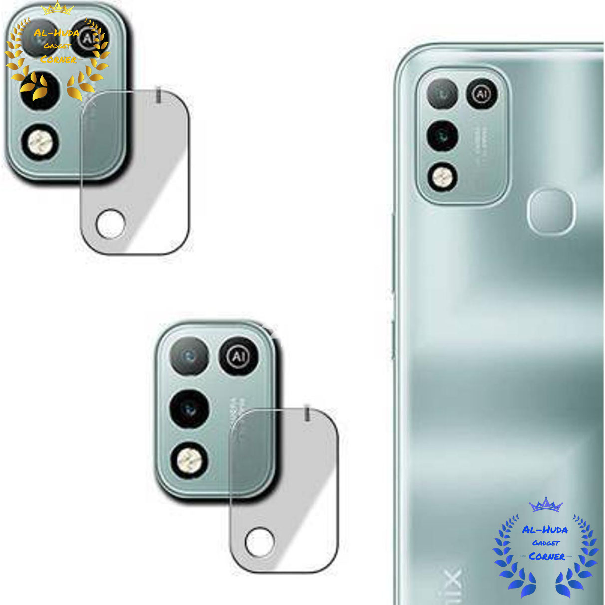 Picture of Infinix Hot 10 Play main camera glass Full Camera Lens Protector Rear main Camera Lens Protector, Upgraded HD, Clear Scratch Resistant