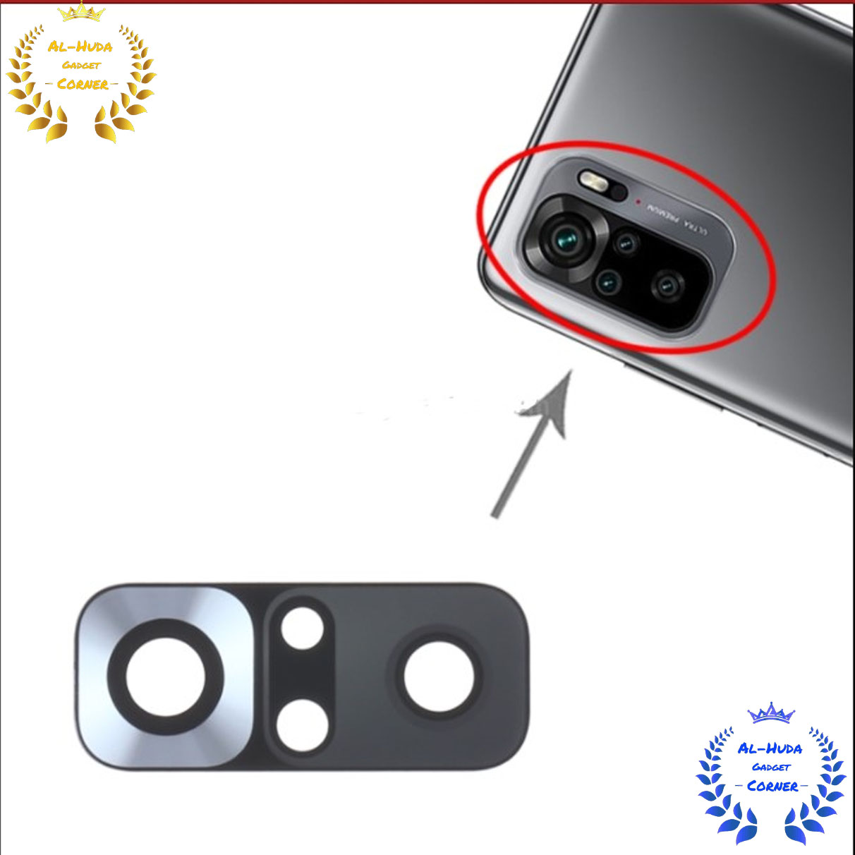 Picture of Back Camera Glass Lens Camera Lens for Xiaomi Redmi Note 10