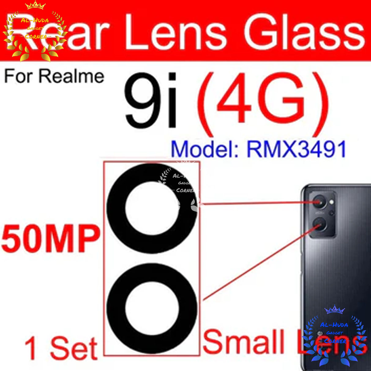 Picture of Back Camera Glass Lens Camera Lens for  Realme 9i