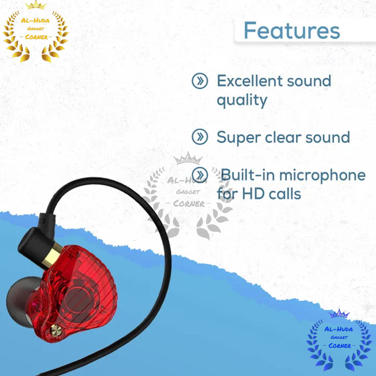 Picture of Quality-Full Qkz Sk3 Dual Driver Earphones Bass Sport Running Headset Hifi Monitor Earbuds Games Headphones With Mic - Headphone - Headphone