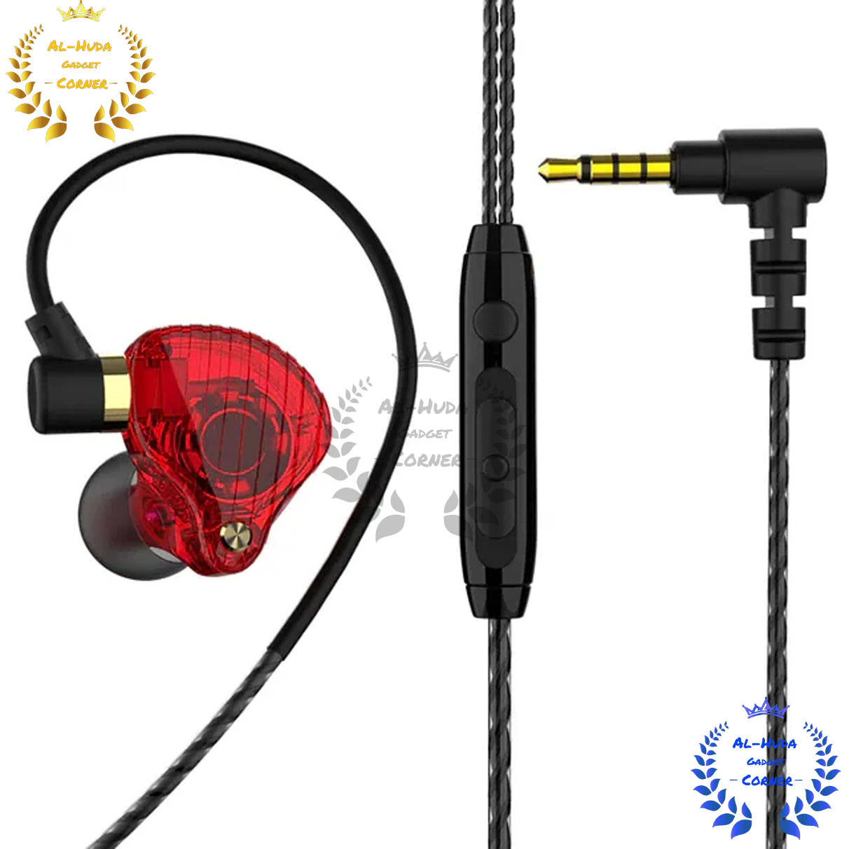 Picture of Quality-Full Qkz Sk3 Dual Driver Earphones Bass Sport Running Headset Hifi Monitor Earbuds Games Headphones With Mic - Headphone - Headphone