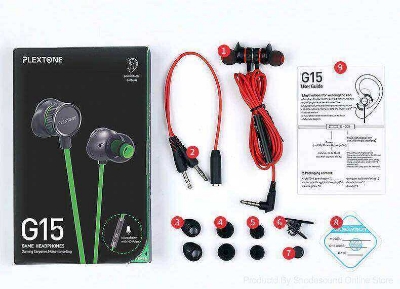 Picture of Quality-Full Plextone G15 In-Ear Gaming Earphones Upgraded Version 3.0 With Microphone And 3.5Mm Earphone Jack - Headphone