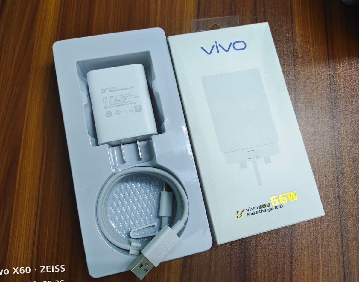 Picture of Vivo 66W FlashCharge 2.0 Charger for Vivo X Series & Latest/5G Phones.For Vivo V23 ,  V23 Pro , V25 , V25 , Y35 ,Y55 , Y76 5G , Y75 ,  Y78 , Y78+ , iQOO Z7 , iQOO Z7s , iQOO Pad , X70 Pro
