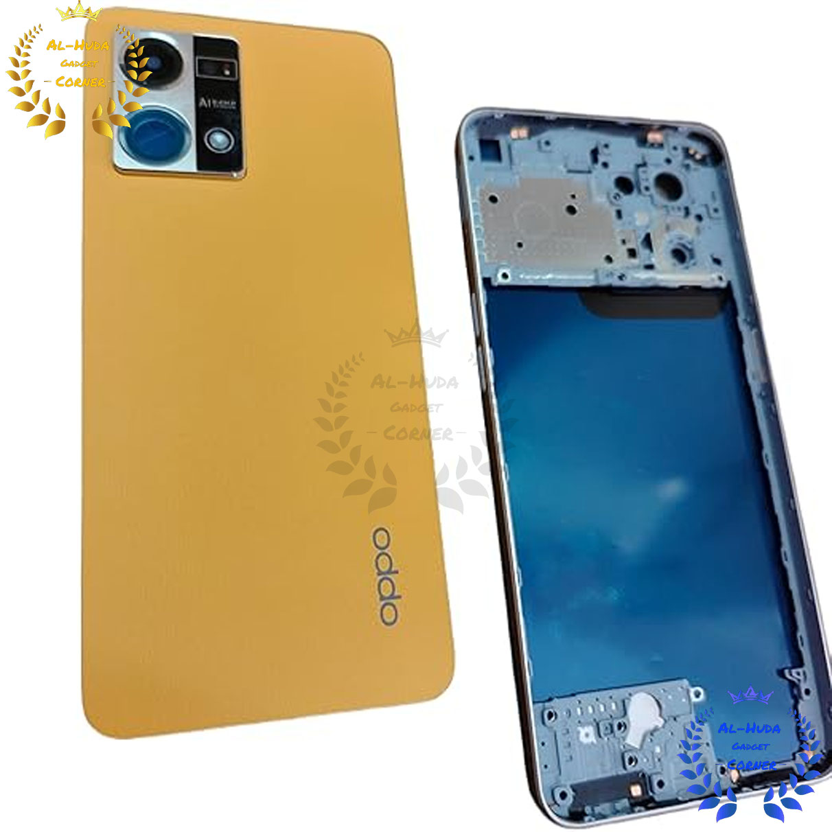 Picture of Quality-Full Full Body Housing for Oppo F21 Pro Black-Orange color