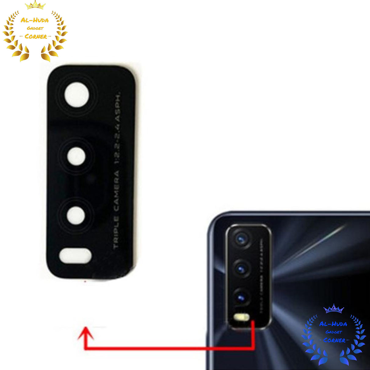 Picture of Main Back Camera Glass Lens / main Back Camera Lens / Back main Camera Glass Lens / Back main Camera Lens / Rear Back Camera Glass for Vivo Y20g