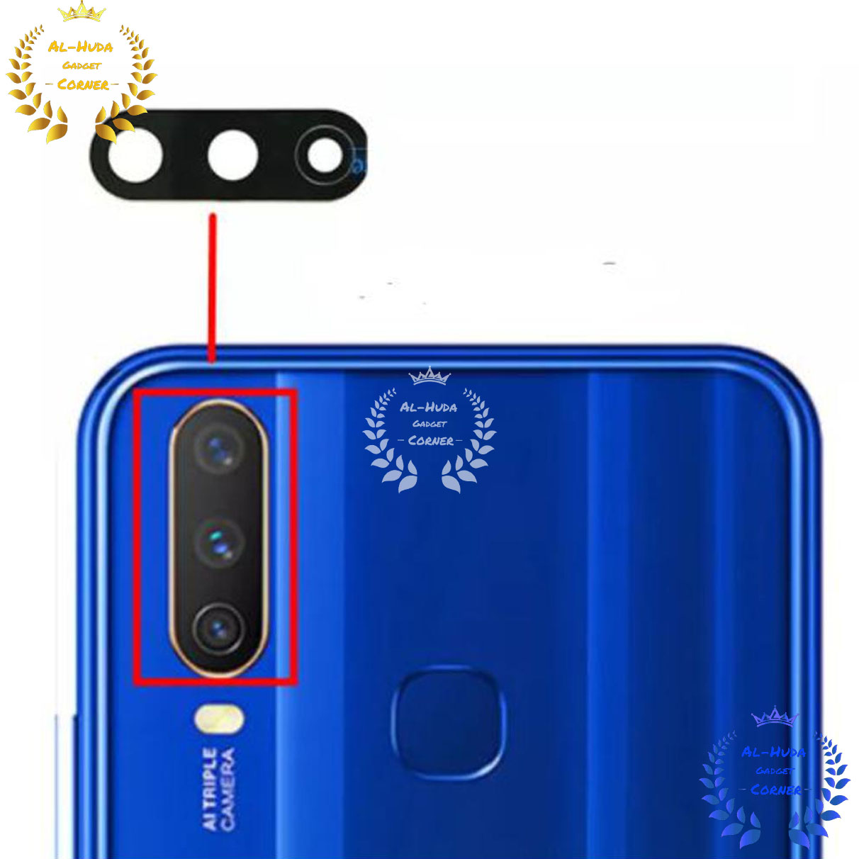 Picture of Main Back Camera Glass Lens / main Back Camera Lens / Back main Camera Glass Lens / Back main Camera Lens / Rear Back Camera Glass for Vivo Y12