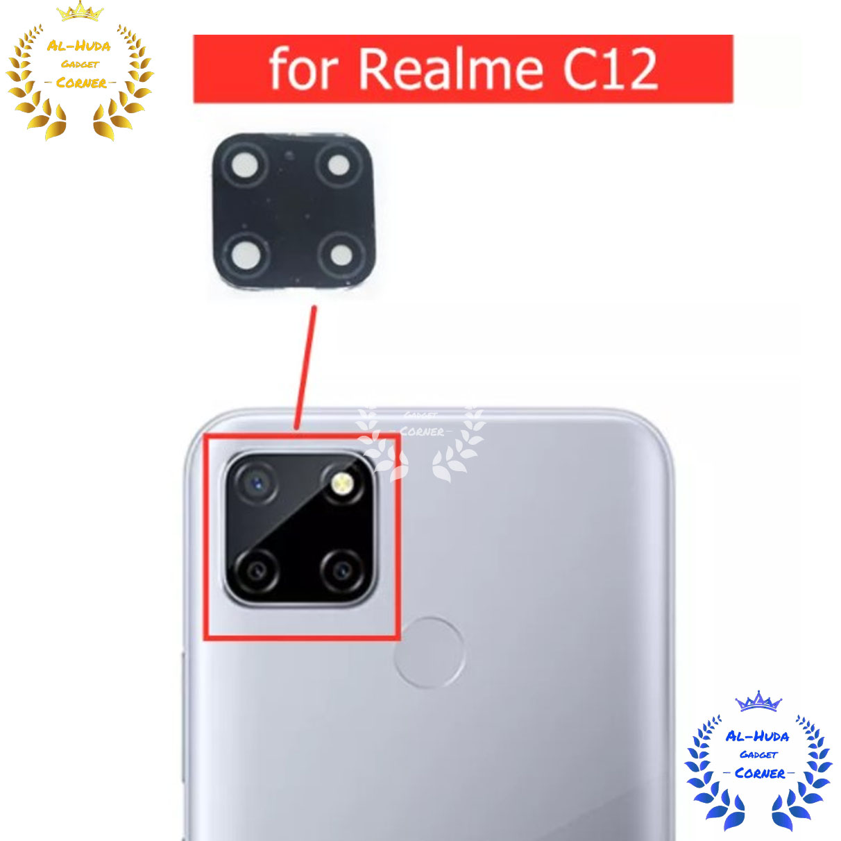 Picture of Main Back Camera Glass Lens / main Back Camera Lens / Back main Camera Glass Lens / Back main Camera Lens / Rear Back Camera Glass for Realme C12