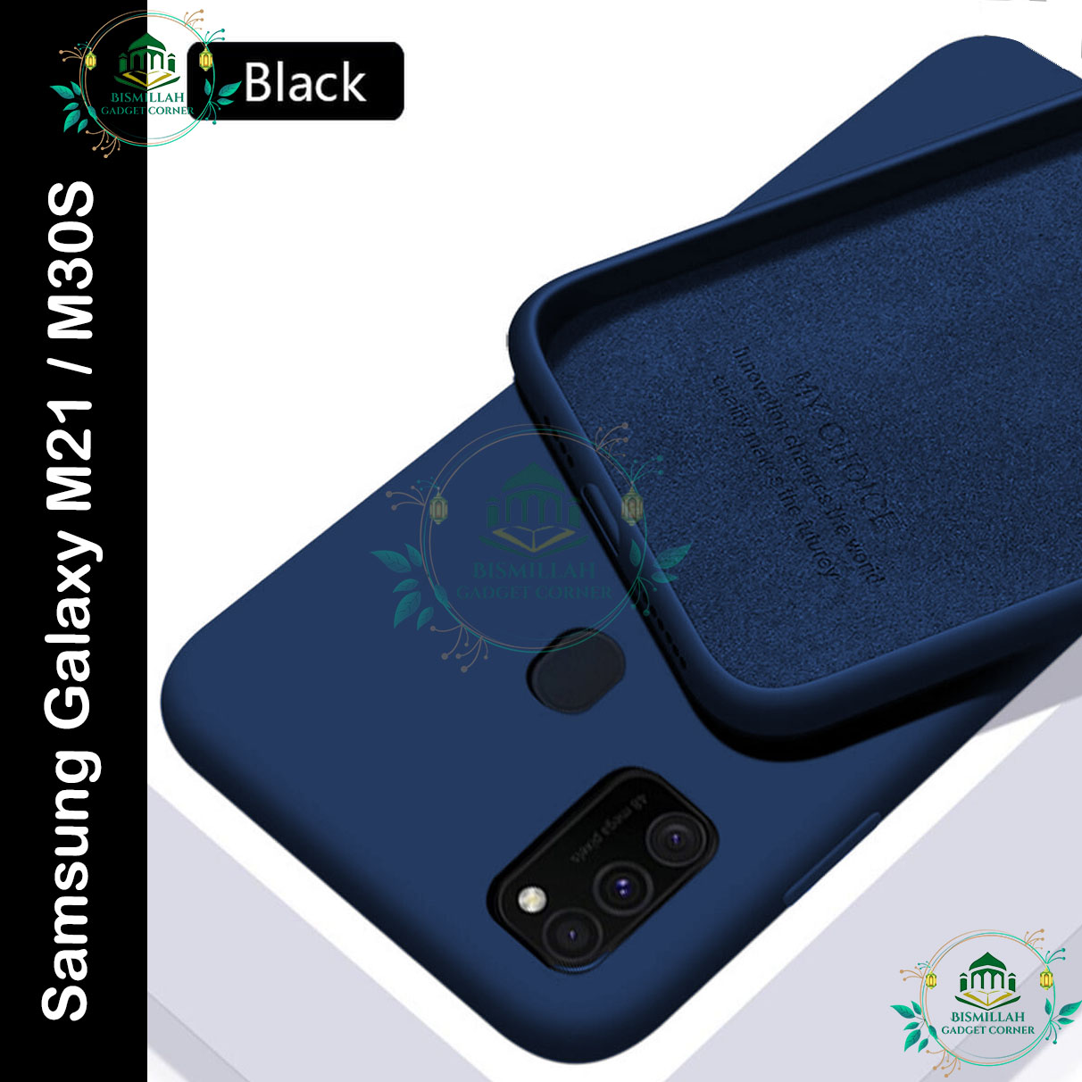 Picture of Samsung Galaxy M21 / Samsung Galaxy M30S back cover Black Soft Ultra-Thin Flexible Protective Mobile Phone Back Cover