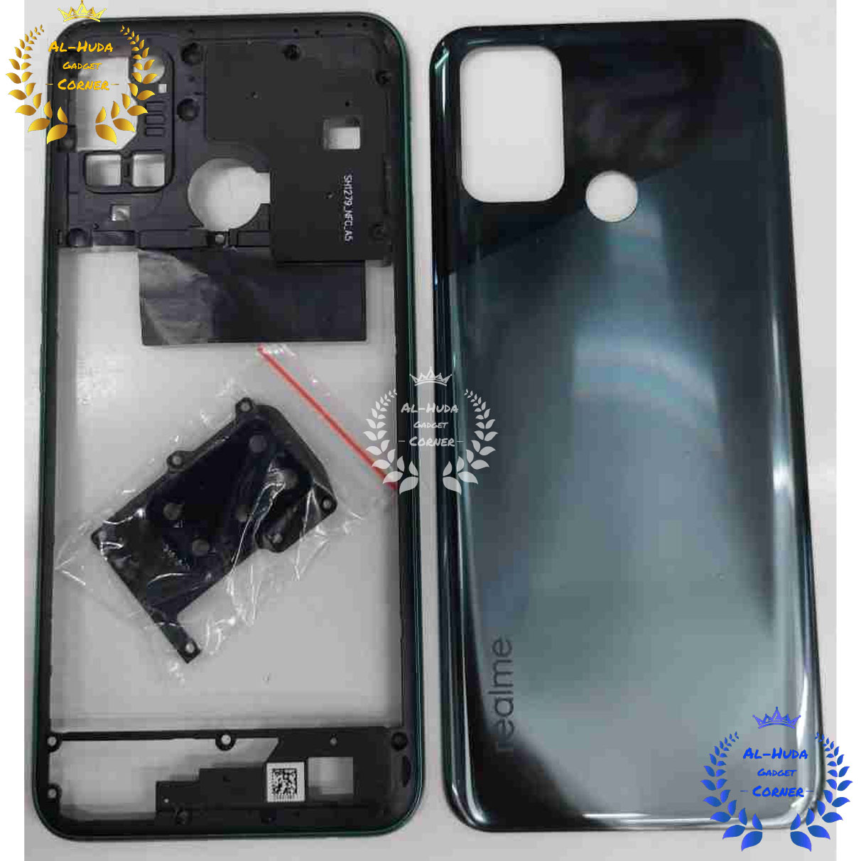 Picture of Quality-Full Replacement Backshell With Side Frame Panel for Realme 7i Battery Back Door Housing Cover With Camera Lens