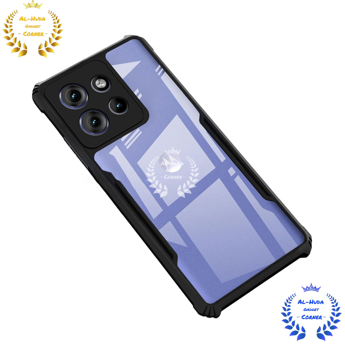 Picture of Shockproof & Transparent Crystal Clear Back Cover Case / Matte Protective Lens Flexible Back Cover for Motorola Edge 50 Neo | Slim Silicone Cover with Soft Lining Shockproof Full Body Bumper Case