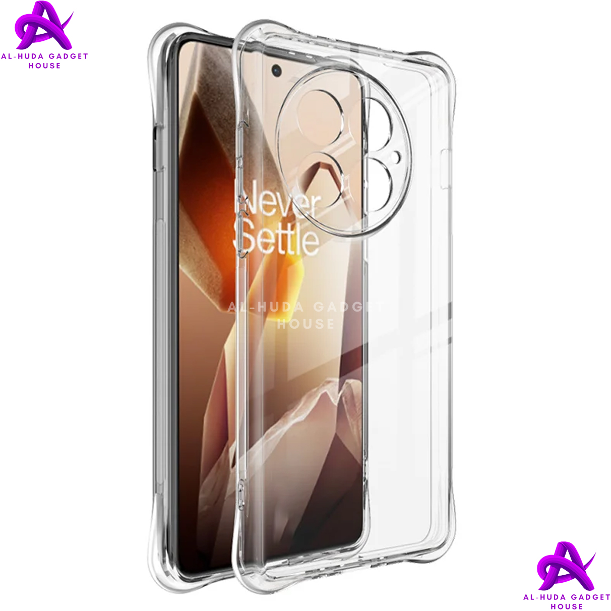 Picture of Shockproof & Transparent Crystal Clear Back Cover Case / Matte Protective Lens Flexible Back Cover for OnePlus 13 5G / 1+ 13 5G | Slim Silicone Cover with Soft Lining Shockproof Full Body Bumper Case