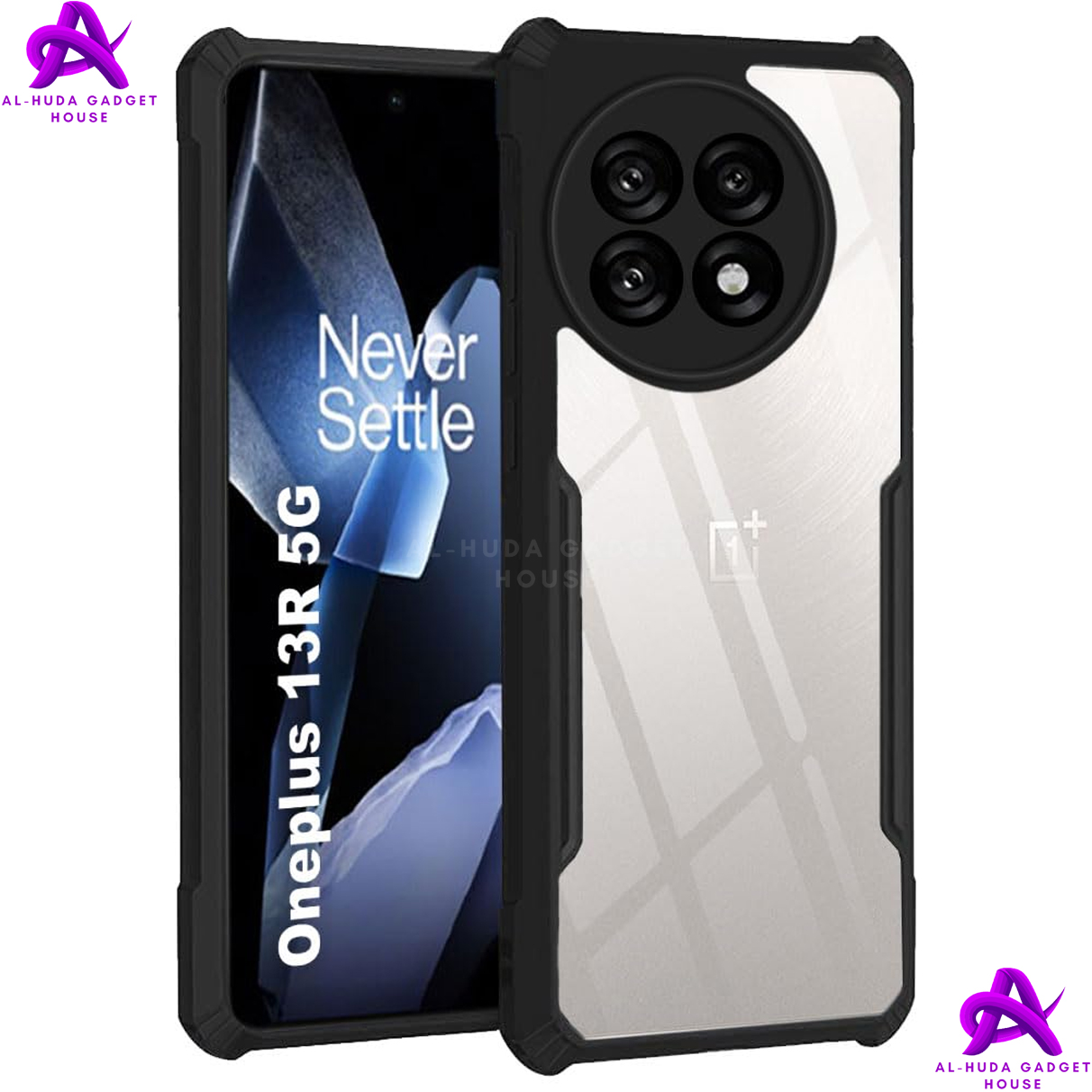 Picture of Shockproof & Transparent Crystal Clear Back Cover Case / Matte Protective Lens Flexible Back Cover for OnePlus Ace 5 / OnePlus Ace 5 Pro / OnePlus 13R / 1+13R | Slim Silicone Cover with Soft Lining Shockproof Full Body Bumper Case