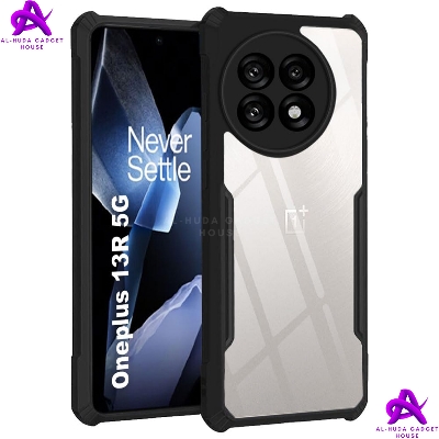 Picture of Shockproof & Transparent Crystal Clear Back Cover Case / Matte Protective Lens Flexible Back Cover for OnePlus Ace 5 / OnePlus Ace 5 Pro / OnePlus 13R / 1+13R | Slim Silicone Cover with Soft Lining Shockproof Full Body Bumper Case