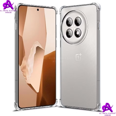 Picture of Shockproof & Transparent Crystal Clear Back Cover Case / Matte Protective Lens Flexible Back Cover for OnePlus Ace 5 / OnePlus Ace 5 Pro / OnePlus 13R / 1+13R | Slim Silicone Cover with Soft Lining Shockproof Full Body Bumper Case