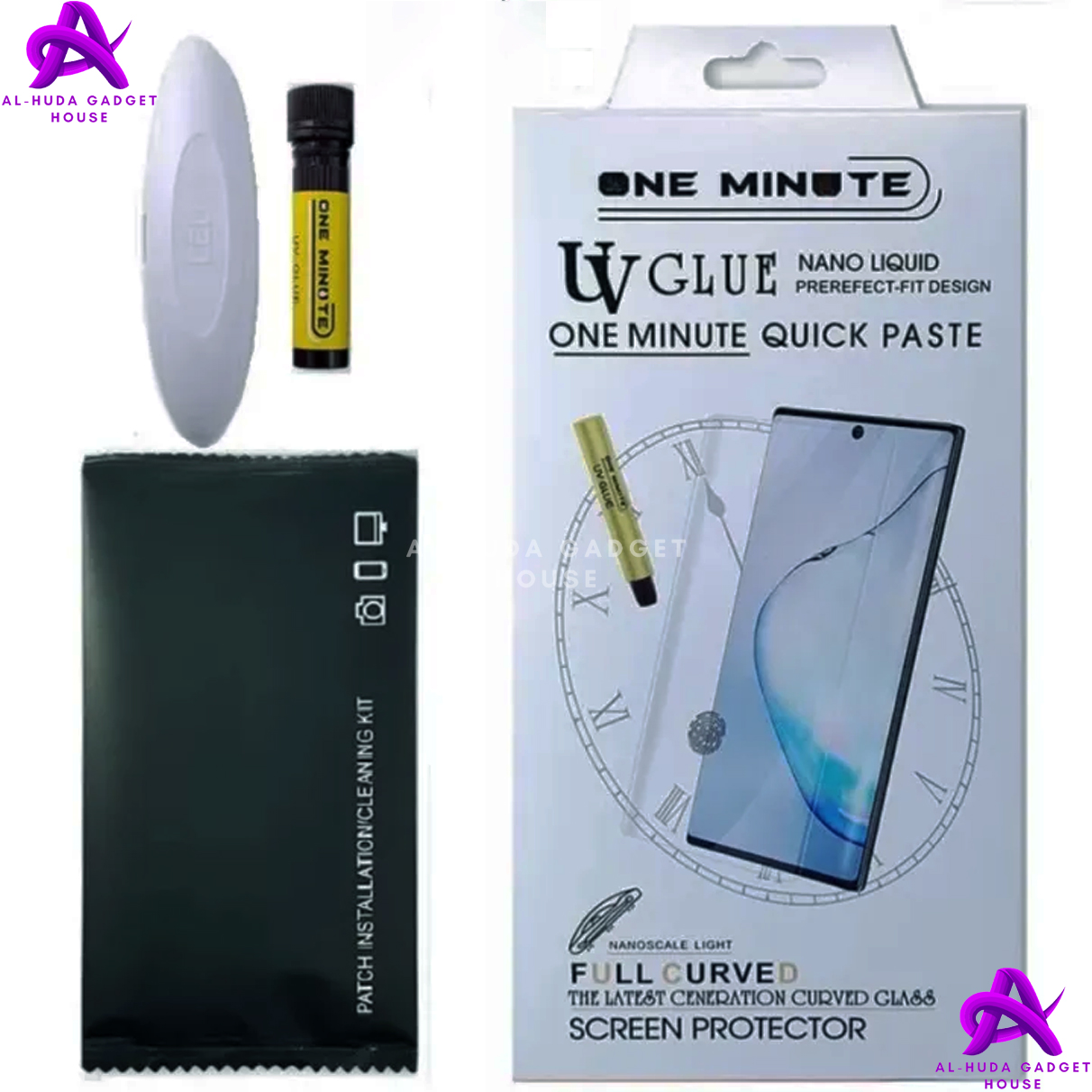 Picture of Premium UV Tempered Glass For Honor 200 Pro 5G Screen Protector Curved with Liquid Glue and UV Light -Transparent Clear