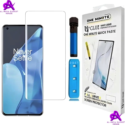 Picture of Premium UV Tempered Glass For Honor 200 Pro 5G Screen Protector Curved with Liquid Glue and UV Light -Transparent Clear