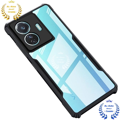 Picture of Shockproof & Transparent Crystal Clear Back Cover Case / Matte Protective Lens Flexible Back Cover for Vivo T1 4G / vivo T1 44W / Vivo Y55 4G / vivo iQOO Z6 44W | Slim Silicone Cover with Soft Lining Shockproof Full Body Bumper Case