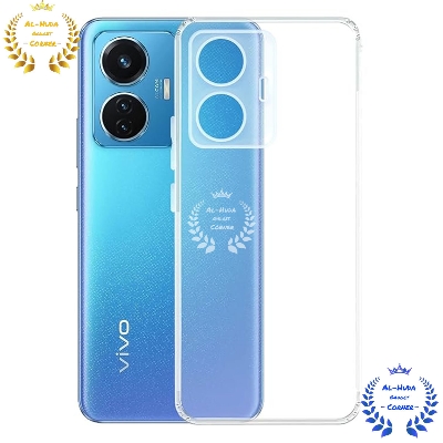 Picture of Shockproof & Transparent Crystal Clear Back Cover Case / Matte Protective Lens Flexible Back Cover for Vivo T1 4G / vivo T1 44W / Vivo Y55 4G / vivo iQOO Z6 44W | Slim Silicone Cover with Soft Lining Shockproof Full Body Bumper Case