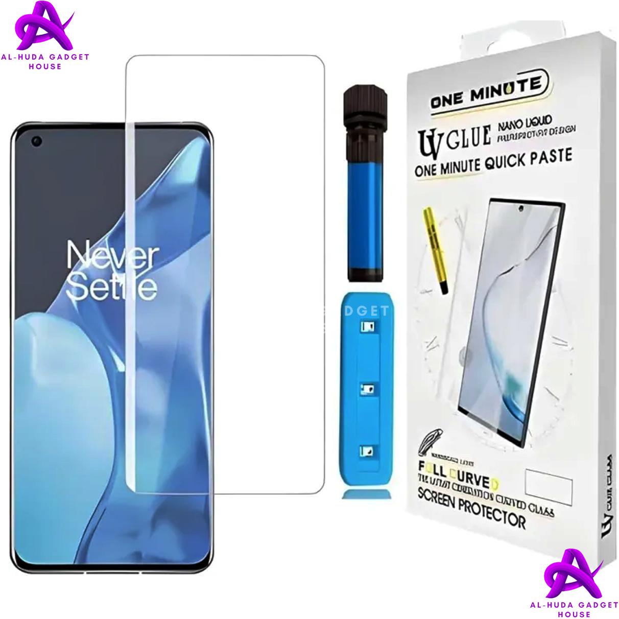 Picture of Premium UV Tempered Glass For Honor 200 5G Screen Protector Curved with Liquid Glue and UV Light -Transparent Clear