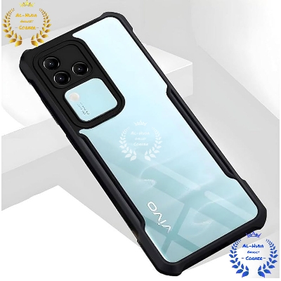 Picture of Shockproof & Transparent Crystal Clear Back Cover Case / Matte Protective Lens Flexible Back Cover for Vivo V30 Pro 5G | Slim Silicone Cover with Soft Lining Shockproof Full Body Bumper Case