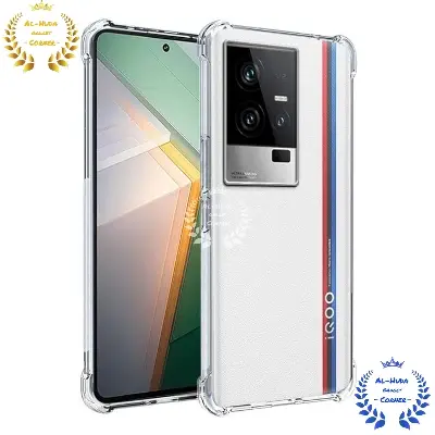 Picture of Shockproof & Transparent Crystal Clear Back Cover Case / Matte Protective Lens Flexible Back Cover for IQOO 11 5G | Slim Silicone Cover with Soft Lining Shockproof Full Body Bumper Case